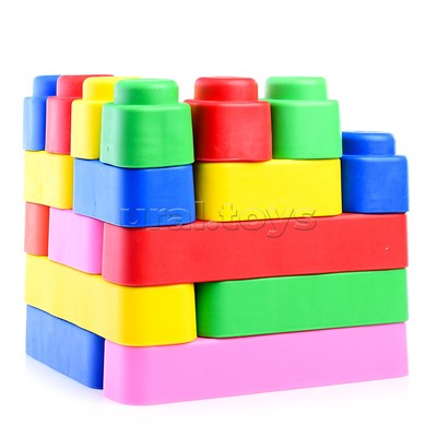 Конструктор из мягкого материала для самых маленьких. Мягкие кирпичики мини (17 дет)