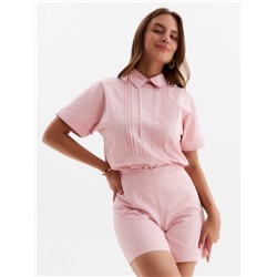 Костюм женский (рубашка, шорты) MINAKU: Enjoy, розовый, размер 48