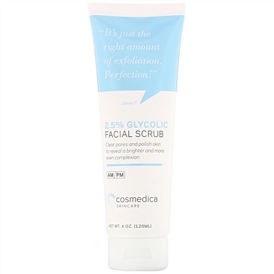 Cosmedica Skincare, Скраб для лица с 2,5%-ным содержанием гликоля , 4 унции (120 мл)