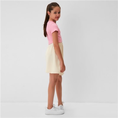 Юбка для девочки MINAKU, цвет бежевый, рост 146 см