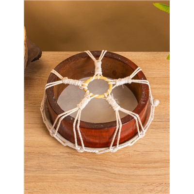 Сувенирный музыкальный инструмент Бубен «Древо жизни», 20×20×7 см, махагон