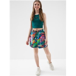 Комплект трикотажный для девочек: майка, шорты