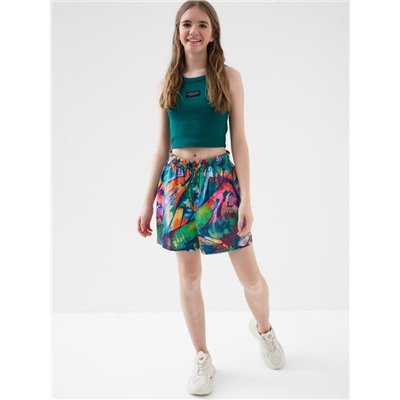 Комплект трикотажный для девочек: майка, шорты