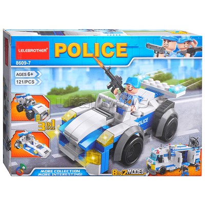 Конструктор "Патрульная полиция" (121 дет.) в коробке