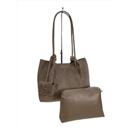 Женская сумка из искусственной замши, цвет бежевый