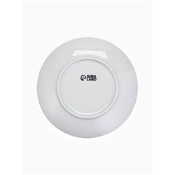 Тарелка плоская керамическая «Цветы», d=20 см