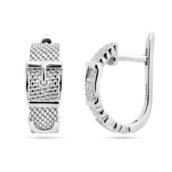 Серьги из серебра без вставки, МЦВА184