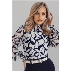 Блузка женская  7046/19/Белый, синий