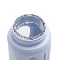 Бутылка для воды, 400 мл, 19.5×7×5.2 см, стеклянная, голубая