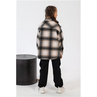 Рубашка для девочки Квадро-1 (Коричневый)