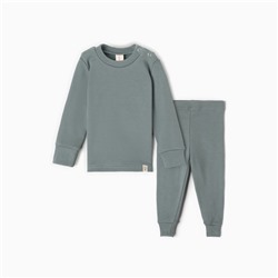 Комплект детский термо (джемпер, брюки)  MINAKU, цвет хаки, рост 74-80 см