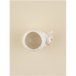 Подставка для яйца SL Home «Лесные кролики», 9×6.5×7 см, фарфор, белая