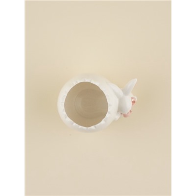Подставка для яйца SL Home «Лесные кролики», 9×6.5×7 см, фарфор, белая