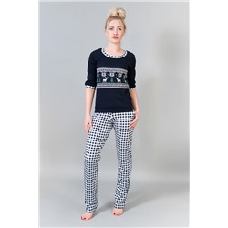 Женский домашний костюм с брюками 21