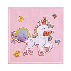 Набор посуды одноразовой "Мечта единорога" салфетки (20 шт.)