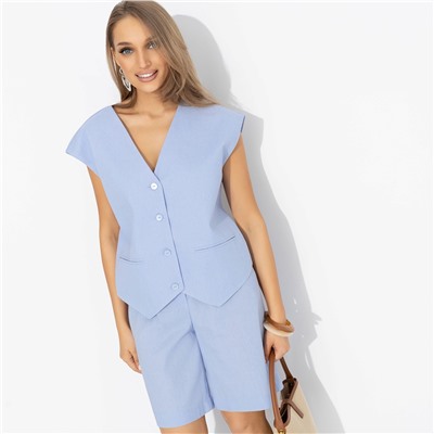 Жилет оверсайз, Дерзкий шарм (голубой)