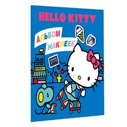 АСТ . "Hello Kitty. Альбом наклеек синий (100 штук)"
