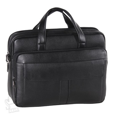 Портфель мужской кожаный 8074G black S-Style