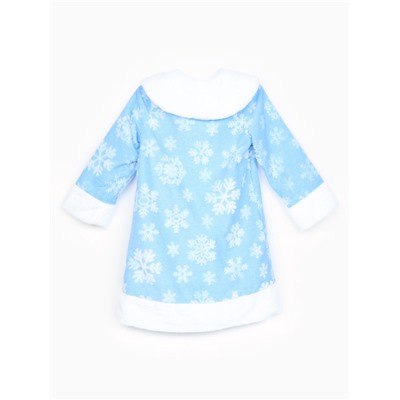 Карнавальный костюм для девочки «Снегурочка»: шуба, шапка, варежки, рост 122-134