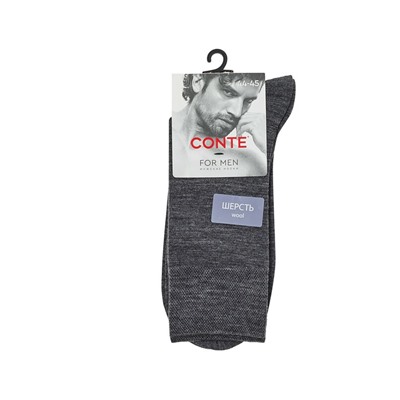 Теплые CONTE Удлинённые носки с шерстью и анатомической резинкой