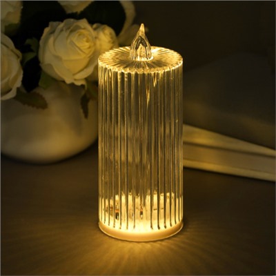 Свеча светодиодная 15х6 см / VFR-118 /уп 12/288/прозрачная