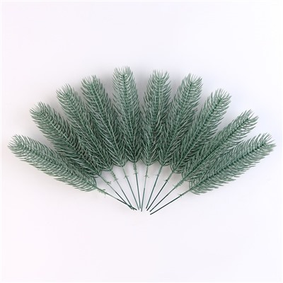 Ветка еловая голубая, 21×4 см, набор 10 шт.