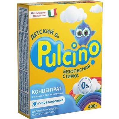 Pulcino Стиральный порошок Автомат для детского 400г