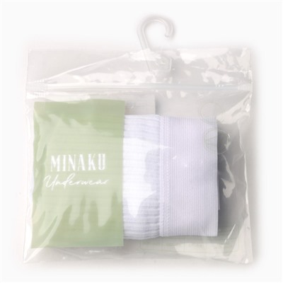 Трусы женские слипы MINAKU в рубчик, размер 40-42, белые