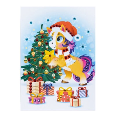 Набор для творчества. Рисунок из страз "Лошадка" (европодвес)