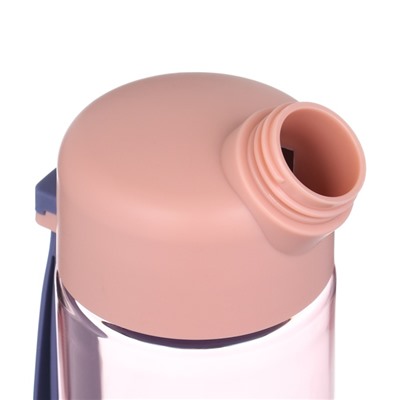Бутылка для воды, 550 мл, 22.5×6.7 см, сито, розовая