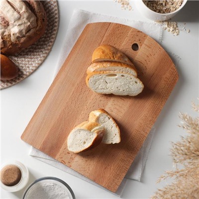 Доска деревянная разделочная Премиум «Полубочка», 35×24.5×1.8 см, бук