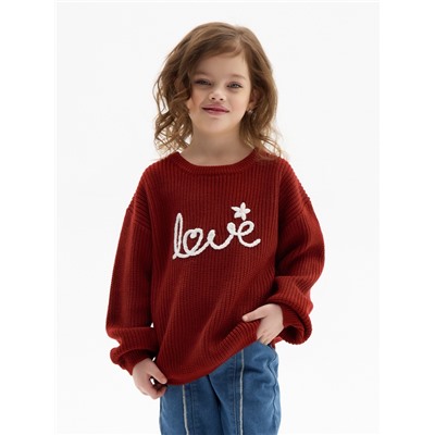 Джемпер детский KAFTAN Love, размер 30 (98-104 см), красный