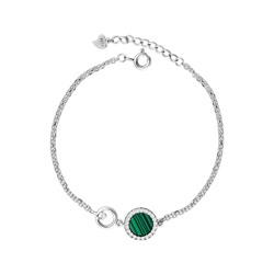 Браслет, малахит, BY-4199