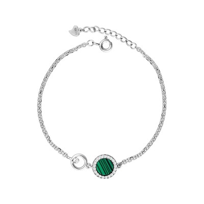 Браслет, малахит, BY-4199