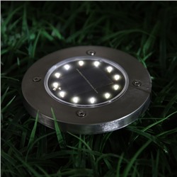 Садовый светильник на солнечной батарее, 12 LED, свечение тёплое белое