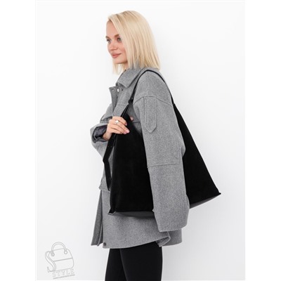 Сумка женская кожаная 1017M black Polina&Eiterou  в Новосибирске