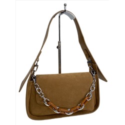 Женская сумка из искусственной замши, цвет коричневый