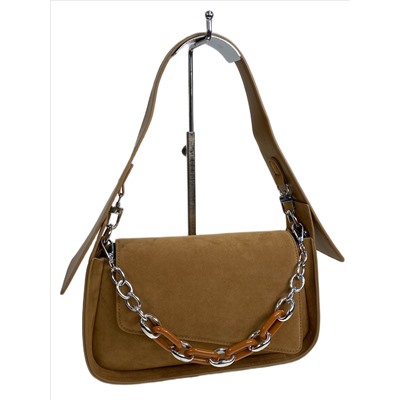 Женская сумка из искусственной замши, цвет коричневый