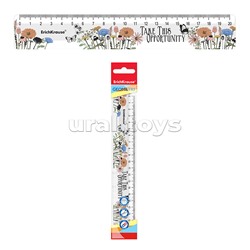 Линейка пластиковая Wild Flowers, 20см, во флоупаке