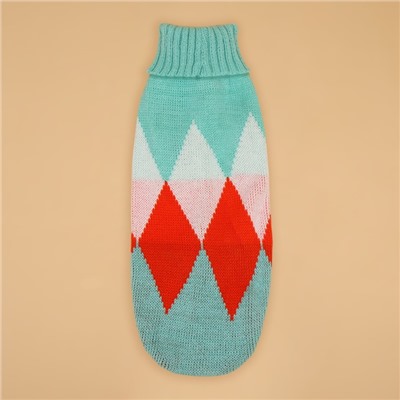 Свитер для животных «Весеннее настроение», размер 2XL, ДС 34, ОШ 34, ОГ 32-51 см, зелёный