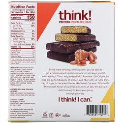 Think !, Protein+ 150 Calorie Bars, Salted Caramel, 10 Bars, 1.41 oz (40 g) Each