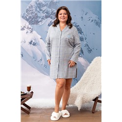 Халат ночной жен Mia Cara AW23WW321 La Thuille серая клетка