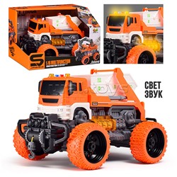 Машина "Эко-мусоровоз" 1:16 (свет, звук) в коробке (цвет оранжевый)