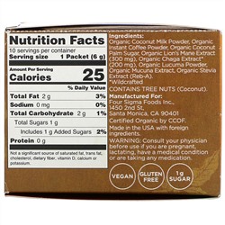 Four Sigmatic, Coffee Latte Mix with Lion's Mane, 10 Packets, 0.21 oz (6 g) Each