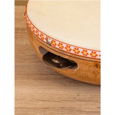 Сувенирный музыкальный инструмент «Бубен», 21×21×7 см, махагон