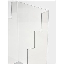 Подставка под ножи 15×15×25 см, 4 места, оргстекло 2 мм, прозрачный