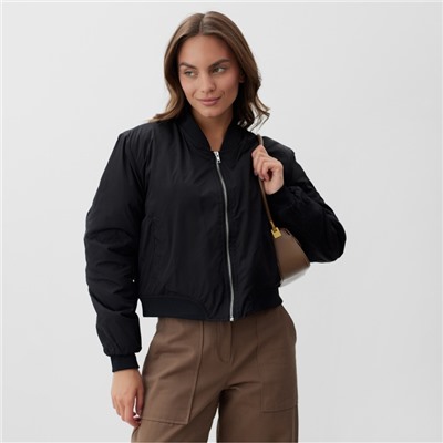 Бомбер женский демисезонный MIST, размер 48-50, чёрный