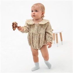 Рубашка - боди для девочки MINAKU, рост 92-98, бежевая