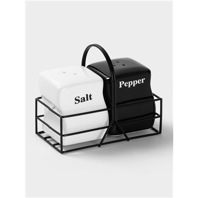 Набор для специй Magistro «Инь-Янь», 2 предмета: солонка, перечница, 150 мл, керамика