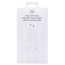 Адаптер Сетевой с кабелем ORG (повр. уп.) Type-C 3A/25W (Type-C/Lightning) (C) (white)